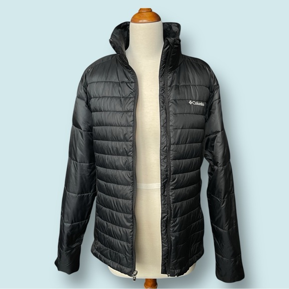 Columbia Powder Pillow Hybrid Black Water Resistant Zip-Up Jacket Size Large - Picture 5 of 16